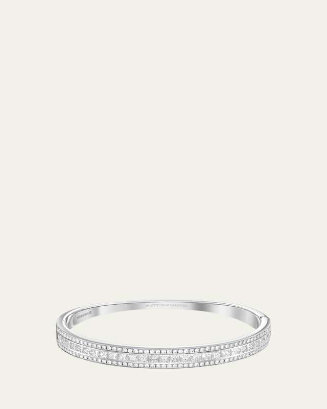 18K White Gold Union Diamond Bangle Bracelet